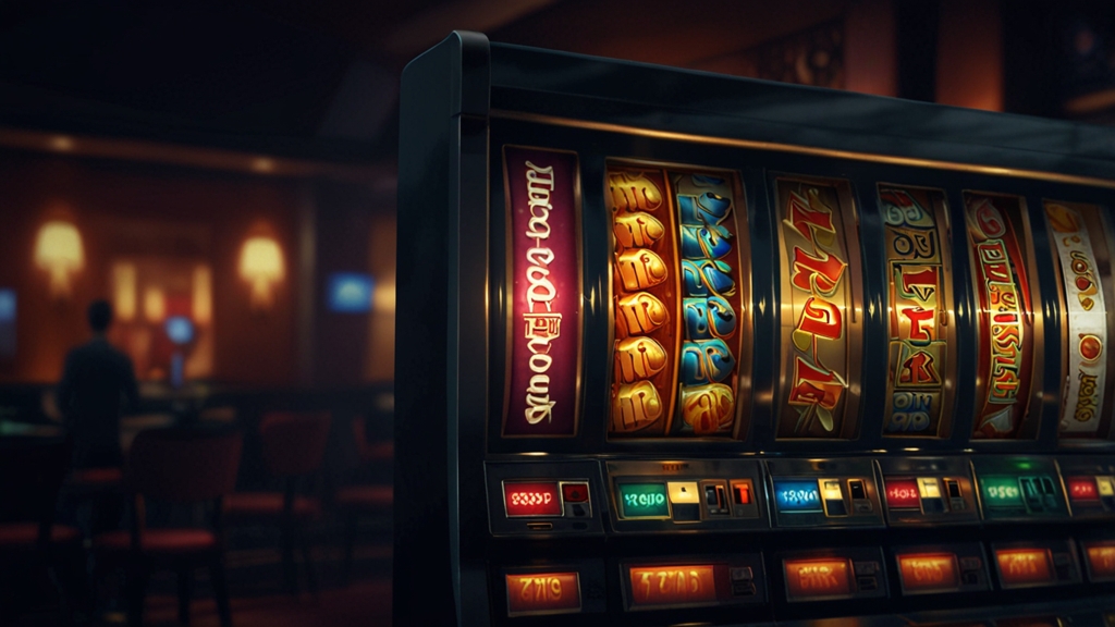 Free spins, bonus cash, and promo terms shown in a dark casino scene.